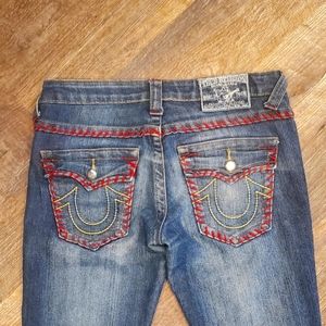 NEW True Religion Johnny Red Stitch Jeans size 30